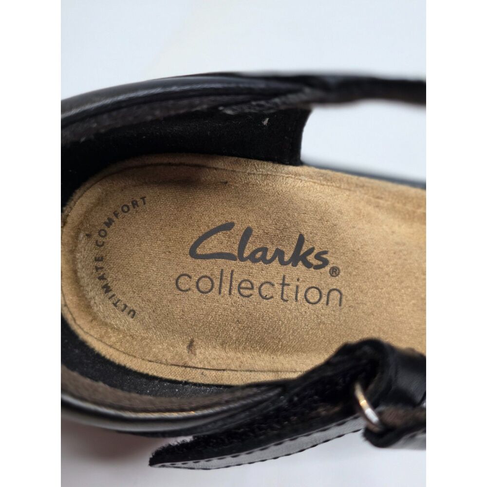 Clarks Emily Rae Women's Leather Sandals Ankle Strap Block Heel Comfort, 8.5M - Picture 15 of 15